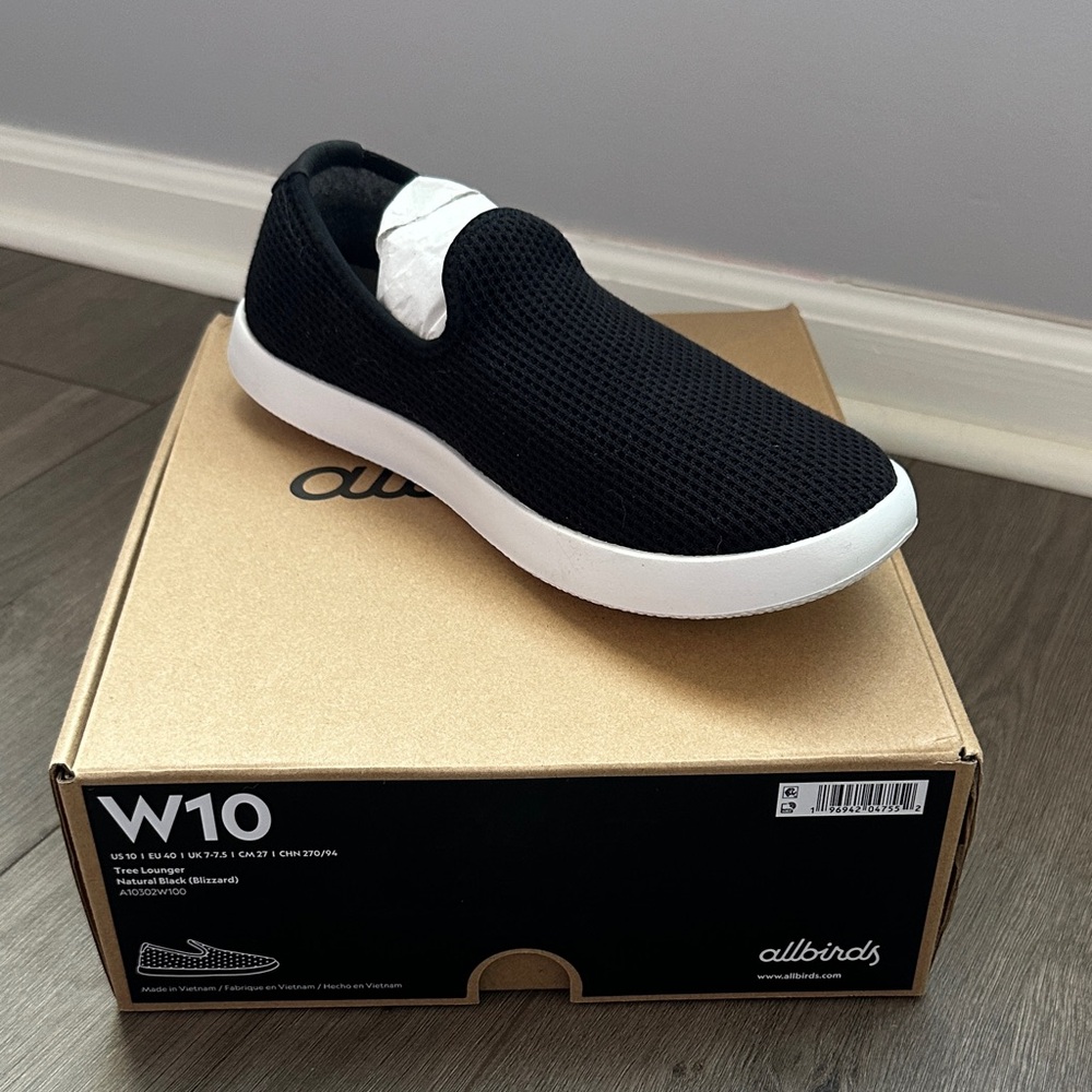 Allbirds Black and White Slip-On Shoes